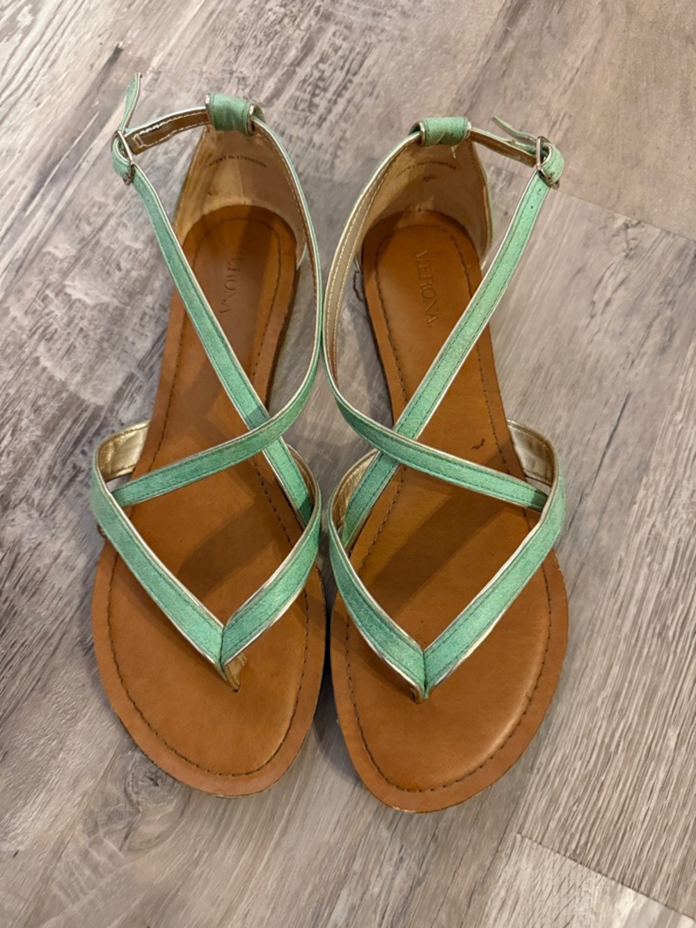 Merona Mint Green Crisscross Toe-Post Sandals